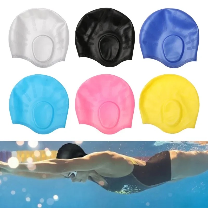 Swim Hat Silicone - Silicone Swimming Cap for Men Women