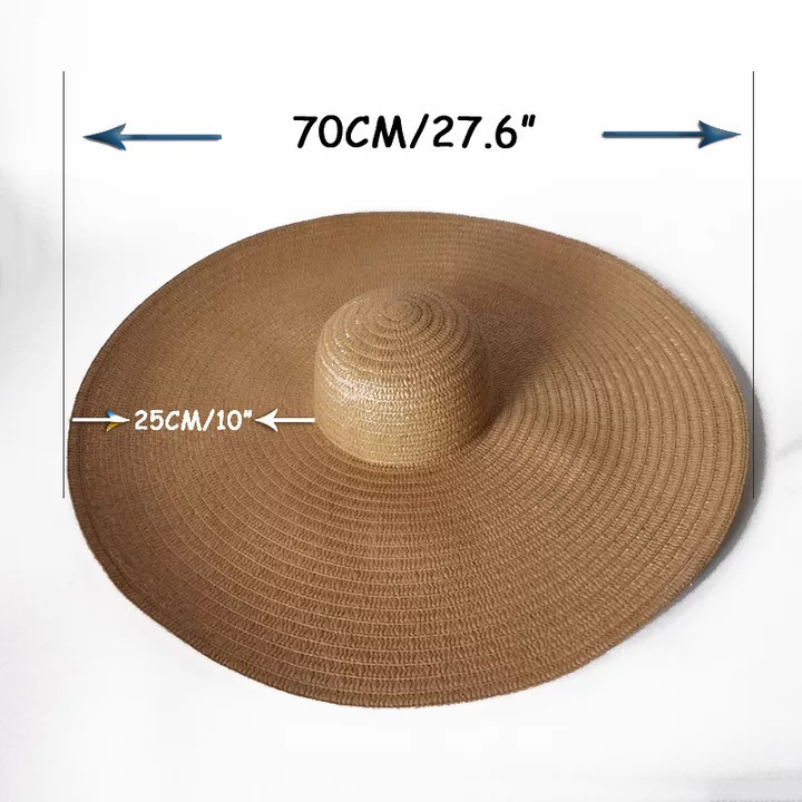 Oversized Beach Straw Hats for - Sun Hat Wide Brim ulasan dan harga