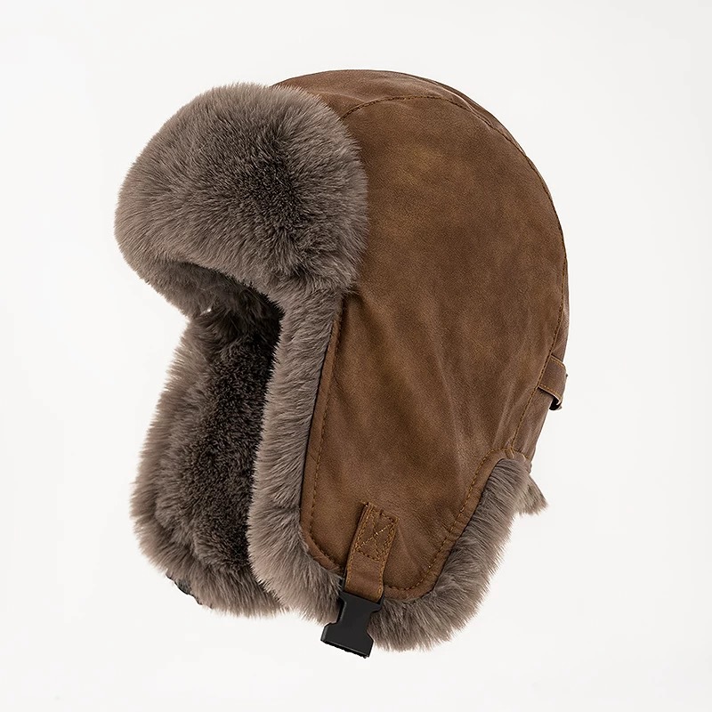 1pcs Men's Winter Retro leathe - Winter Trapper Hat ulasan dan harga