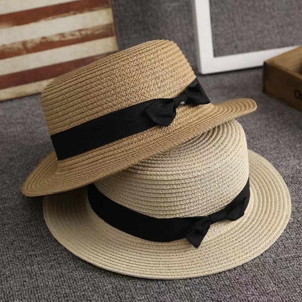 Beach Straw Hat Flat Top Wide  - Sun Hat Wide Brim ulasan dan harga