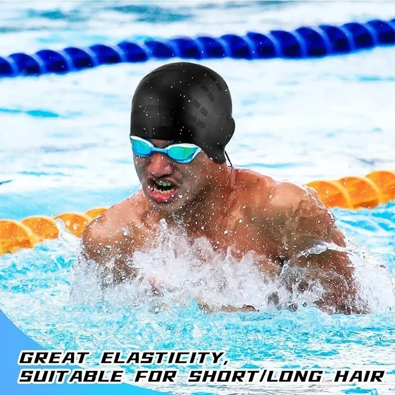Silicone Swimming Cap for Men  - Swim Hat Silicone ulasan dan harga