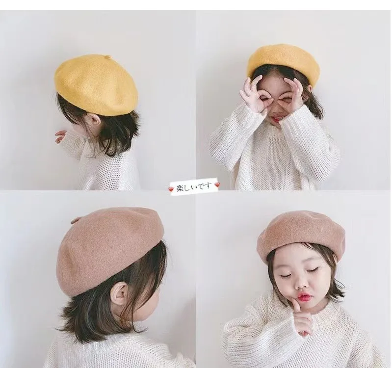 AGE 2-6 Years old (50-52cm)Kid - Beret French Wool ulasan dan harga