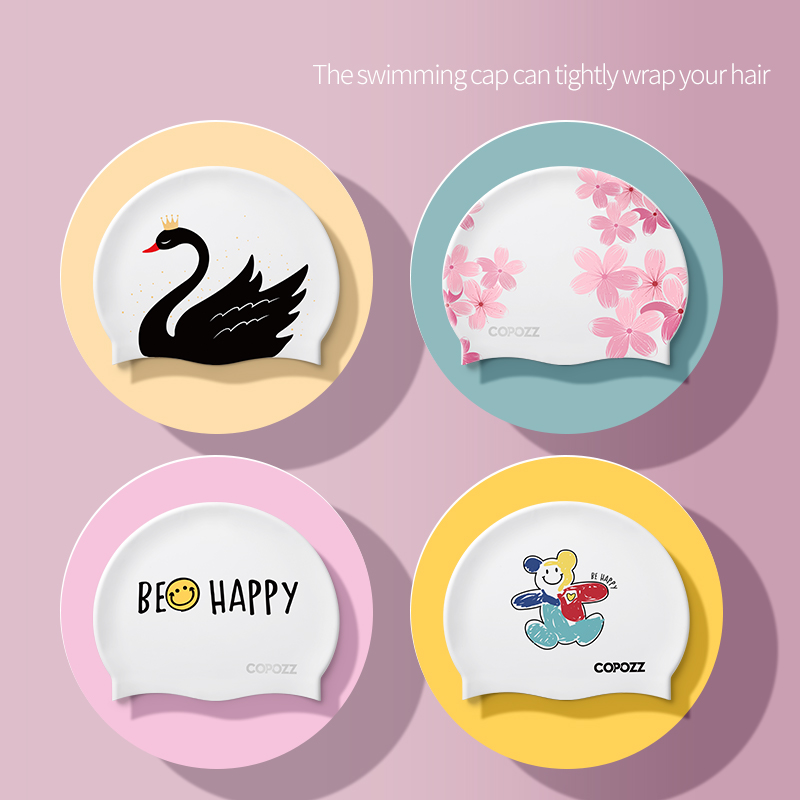 Pattern Adult Swimming Caps Me - Swim Hat Silicone ulasan dan harga