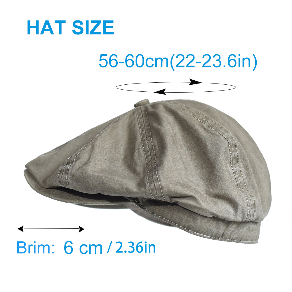 Washed Cotton Newsboy Cap Peak - Dad Hat Cotton ulasan dan harga